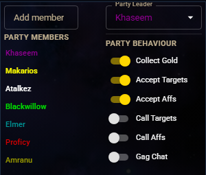 Party Panel Members